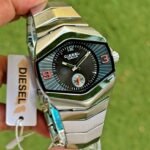 DS Hexagon Dial Silver Chain - Black Dial