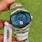 DS Hexagon Dial Silver Chain - Blue Dial