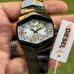 DS Hexagon Dial Black Chain - Silver Dial