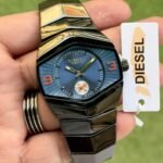 DS Hexagon Dial Black Chain - Blue Dial