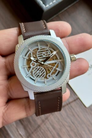 FS Automatic Silver Litehide Leather Strap Men’s Watch