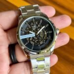 AX Men's Analog Automatic Watch - Silver
