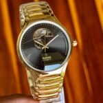 RD Centrix Automatic Open Heart Watch Men’s - Gold Black Dial