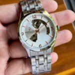 Hmltn Jazzmaster Open Heart Metal Belt - Rose Gold Dial