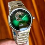 RD Centrix Automatic Open Heart Watch Men’s - Silver Green Dial