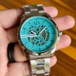 AX Men's Analog Automatic Watch - Tiffany Blue Dial